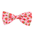 Strawberries Bow Tie: Pink / Large
