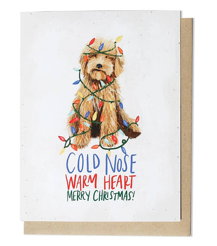 Cold Nose Christmas Greeting Card: A2