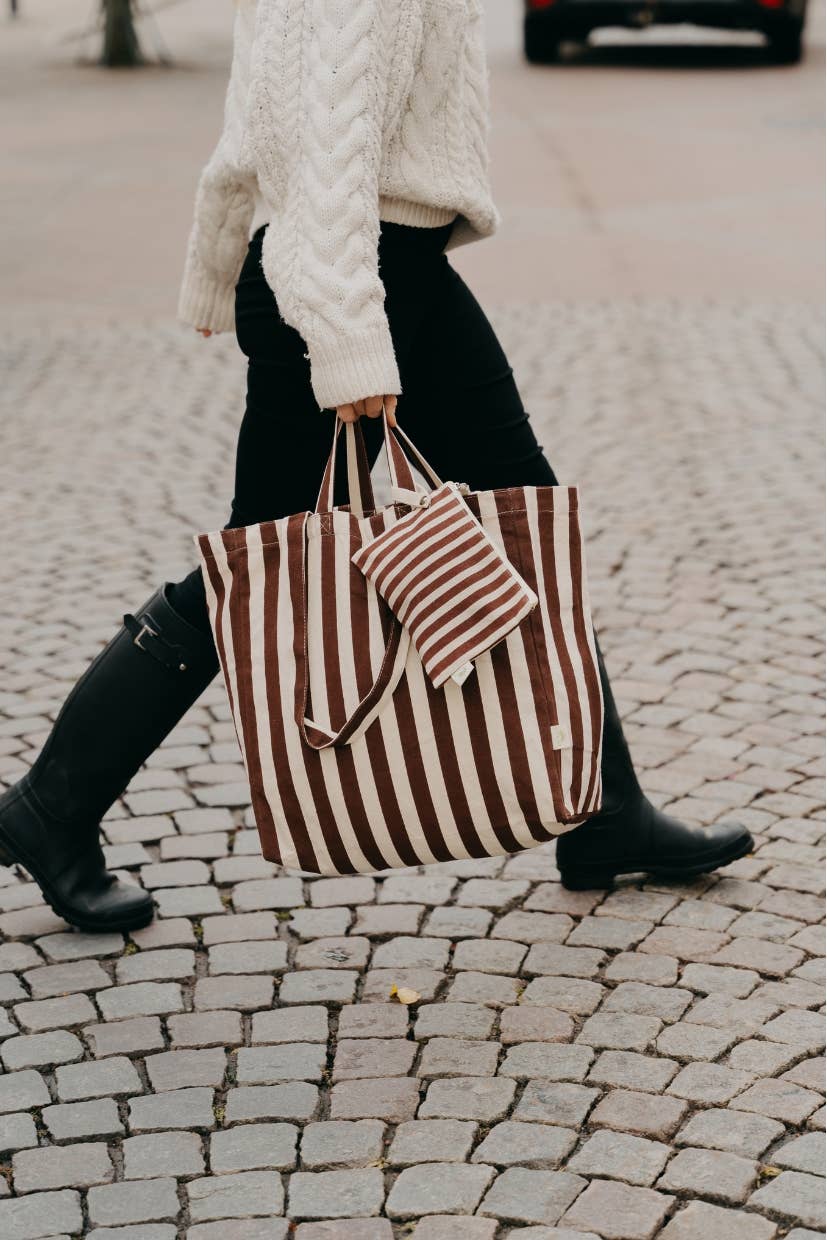 Striped tote bag Original - several colors: Rosa