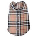 Tan Plaid Shirt: Tan / XX Large