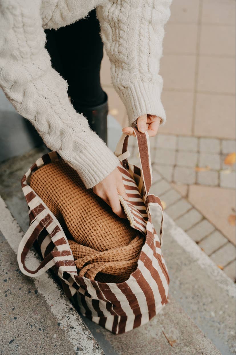 Striped tote bag Original - several colors: Rosa