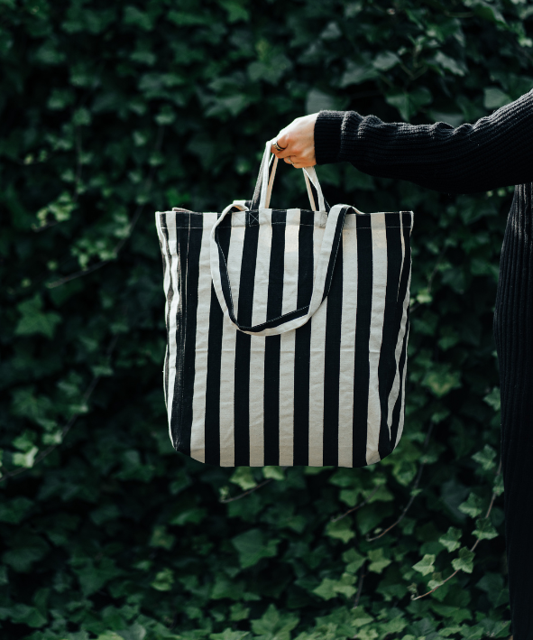 Striped tote bag Original - several colors: Rosa