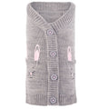Bunny Cardigan: Gray / Large