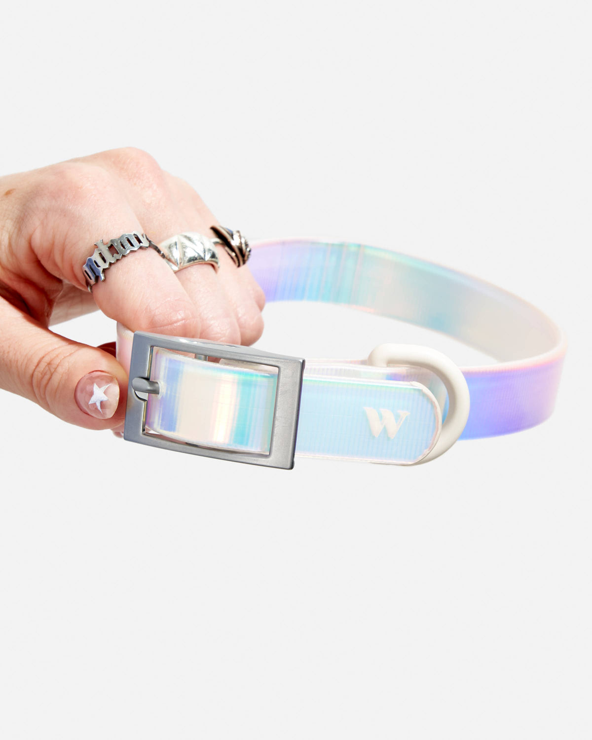 Dog Collar - Holographic Lunar NEW!: LARGE / Holographic Lunar