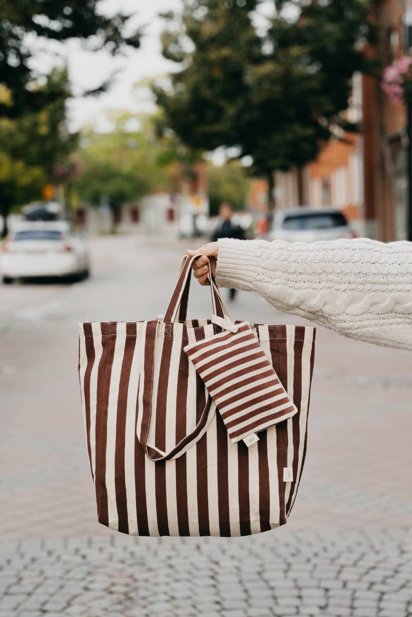 Striped tote bag Original - several colors: Rosa