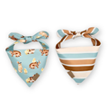 Reversible Dog Bandana Cool Bunnies & Chicks | Stripes : Medium