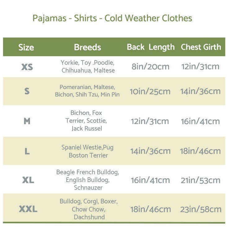 Christmas Green Dog Pajamas: XX-large