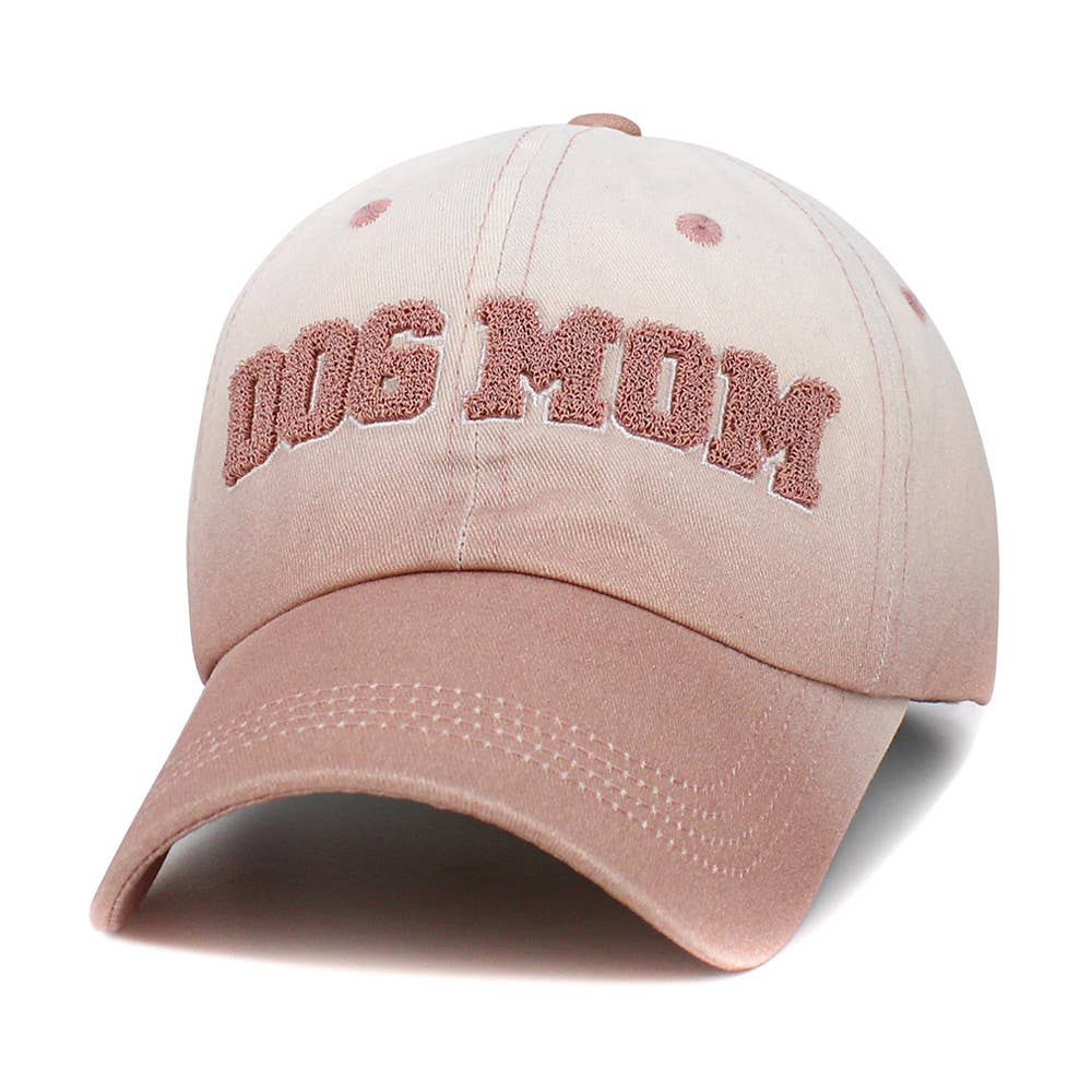 Dog Mom Message Ombre Baseball Cap: Mint