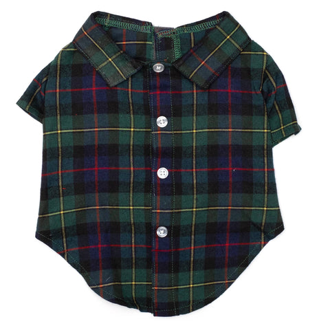 MacLeod Tartan Shirt: Black Multicolored / Medium