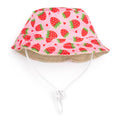 Strawberries Bucket Hat: Pink / X Large
