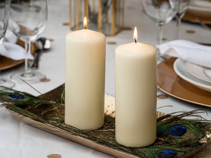 2.7 X6.7" Bulk Pillar Candles Ivory - Unscented: Ivory