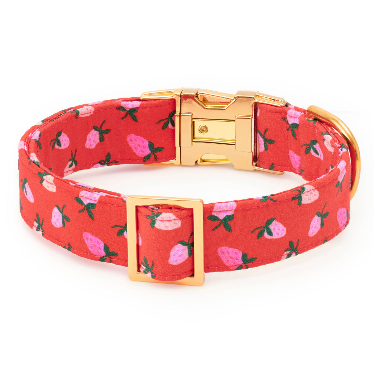 Berry Sweet Dog Collar: S / Gold