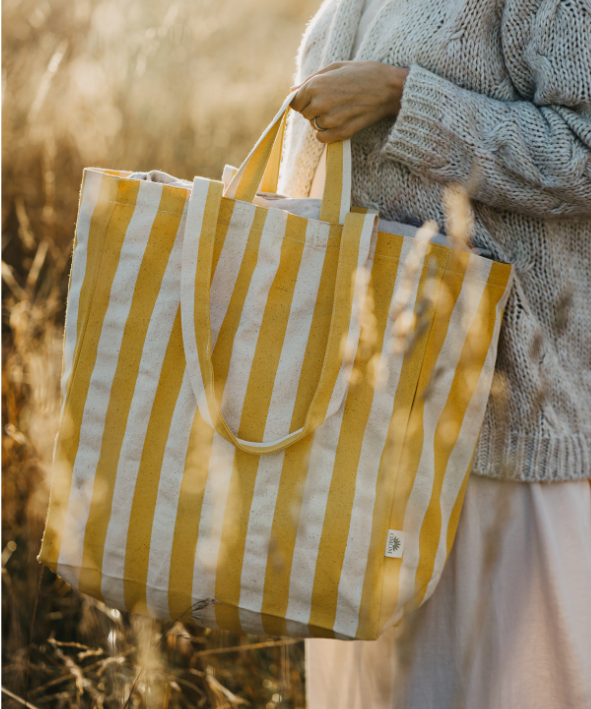 Striped tote bag Original - several colors: Rosa