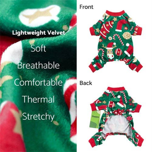 Christmas Green Dog Pajamas: XX-large