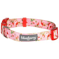 Spring Floral Pattern  Light-weighted Adjustable  Dog Collar: Rose Baby Pink / Medium