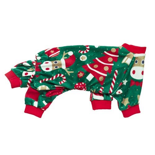 Christmas Green Dog Pajamas: XX-large