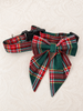 Christmas Plaid Bow Dog Collar – Red & Green Tartan