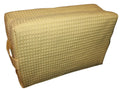 Cotton Waffle Cosmetic Bag, Large: Lemon