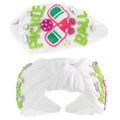 Pickle Baller Top Knotted Beaded Headband: White