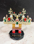 Christmas Headband, Gold Antler Headpiece, Christmas Gift