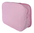 Jumbo Double Zipper Cosmetic Bag: Pink