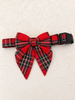 Christmas Plaid Bow Dog Collar – Red & Green Tartan