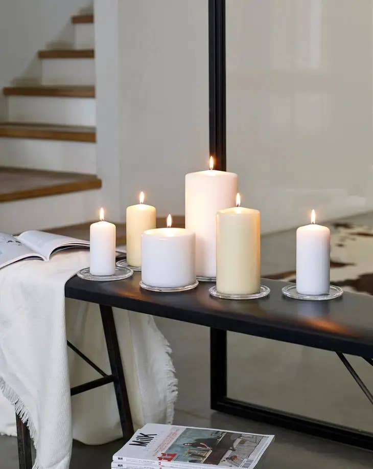 3 X 4" Wedding Centerpiece Pillar Candles Unscented-Ivory: Ivory