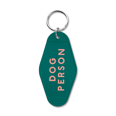 Retro Hotel Keychain - Dog Person