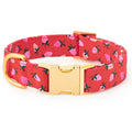 Berry Sweet Dog Collar: S / Gold