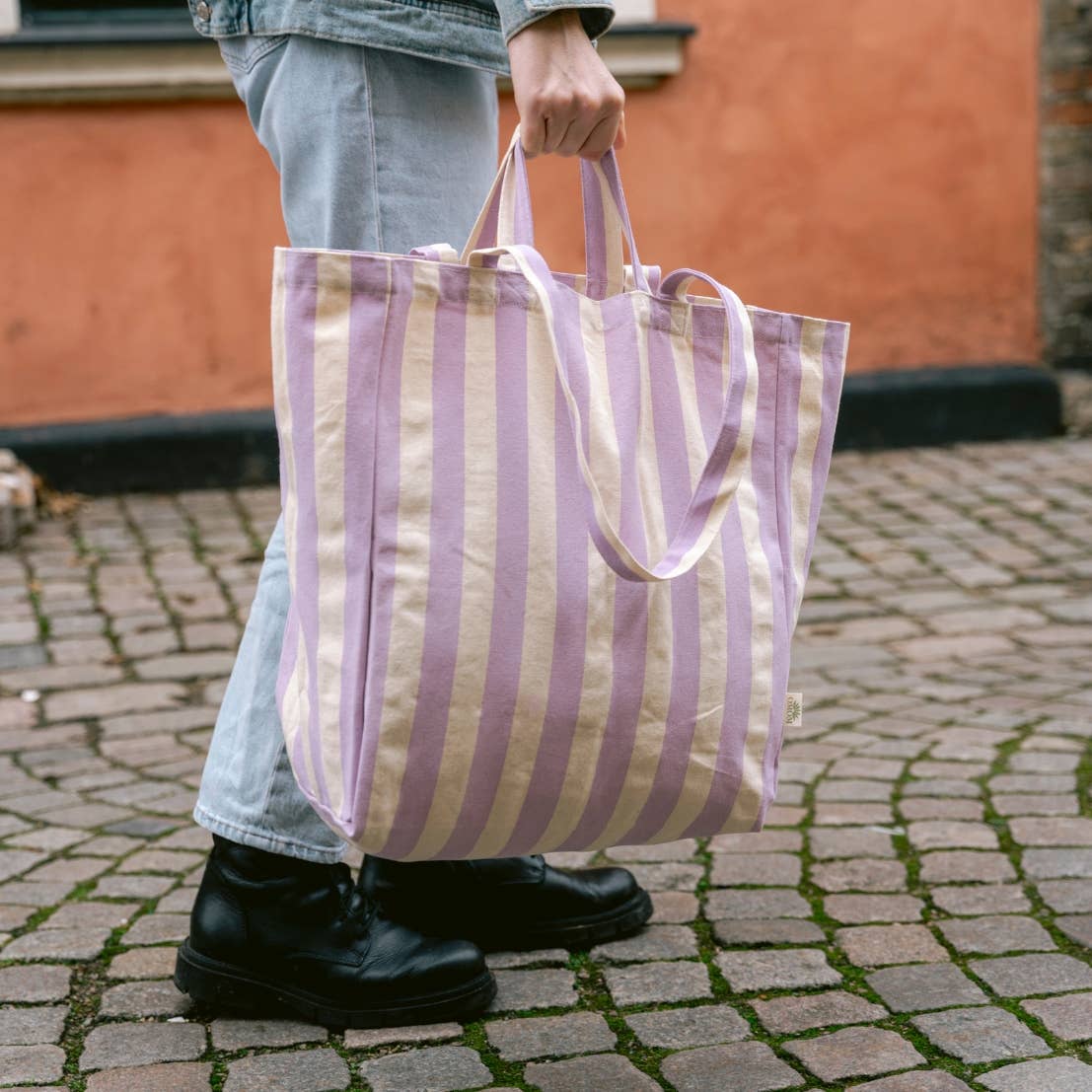 Striped tote bag Original - several colors: Rosa