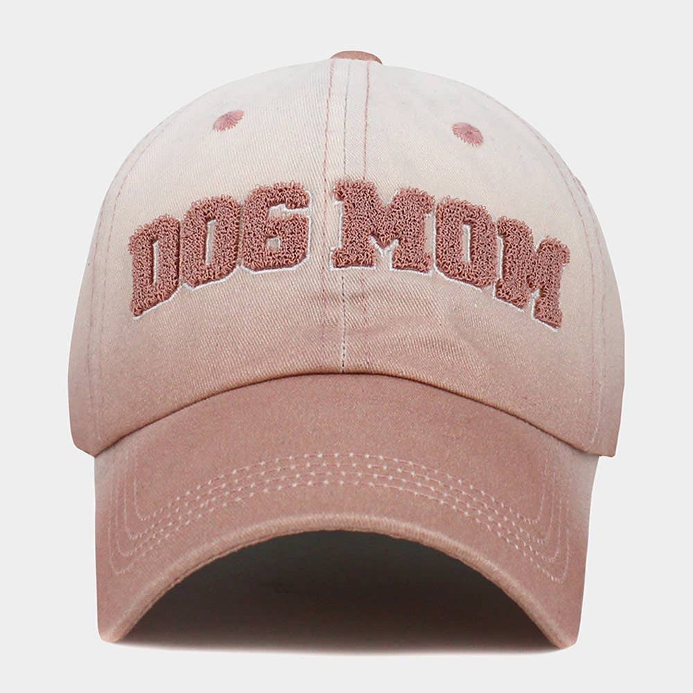 Dog Mom Message Ombre Baseball Cap: Mint