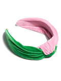 TWO TONE KNOTTED HEADBAND: GREEN