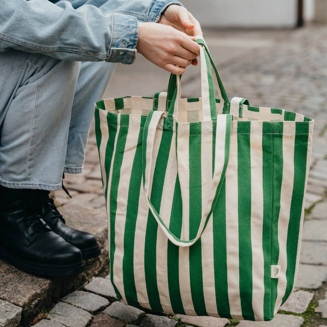 Striped tote bag Original - several colors: Rosa