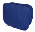 Jumbo Double Zipper Cosmetic Bag: Navy