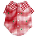 Check Trees Shirt: Red/White / XX Large
