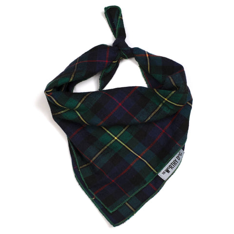 MacLeod Tartan Bandana: Black Multicolored / Small