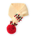 Holly Bobble Knit Holiday Dog Scarf: L