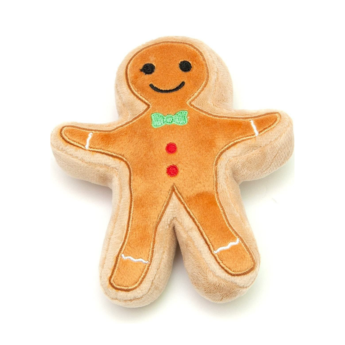 Midlee Christmas Sugar Cookie Plush Dog Toy (Gingerbread)