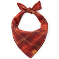 Cider Plaid Flannel Dog Bandana