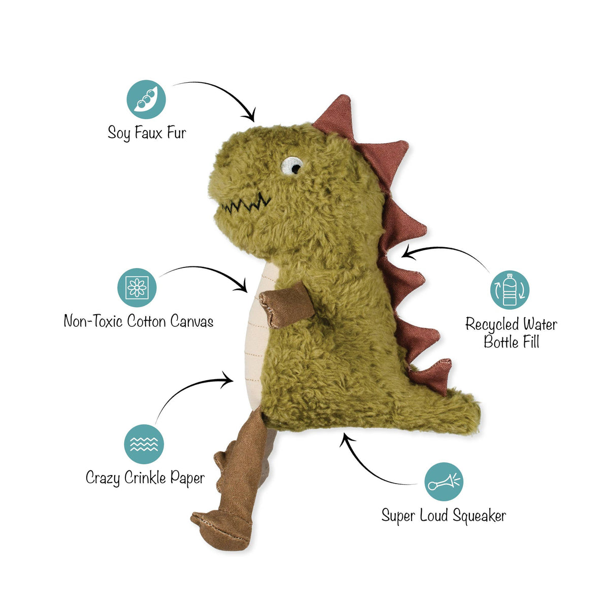 EARTH FRIENDLY DOG TOY SMALL ARMS, BIG HEART