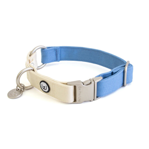 Candy Blue-Ivory Collar-Large