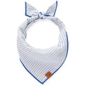 Dusty Blue Stripe Dog Bandana-LARGE