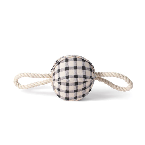 DOG TOY PULLNG PAINTED GINGHAM
