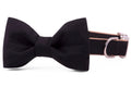 Onyx Black Bow Tie Dog Collar