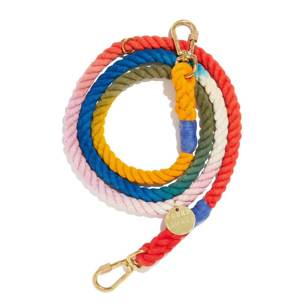 Adjustable The Henri Ombre Cotton Rope Dog Leash